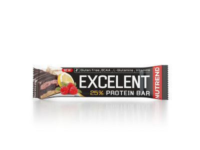 Nutrend EXCELENT DOUBLE BAR - lemon + cottage cheese + raspberry with cranberry, 85 g