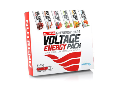 NUTREND VOLTAGE ENERGY BAR - mix příchutí 6x65 g