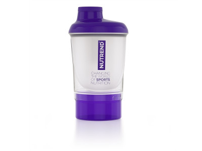 NUTREND SHAKER NUTREND, 300 ml + recipient - violet transparent 