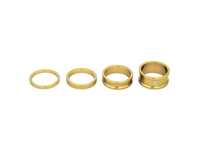 Wolf Tooth washer set 3,5,10,15 mm for stem 1 1/8&amp;quot;, gold