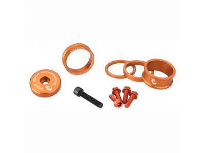 Wolf Tooth anodized color kit under the stem, orange