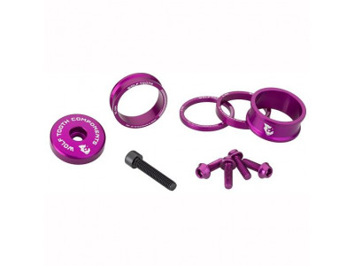 Wolf Tooth anodized color kit under the stem, purple