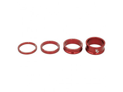 Wolf Tooth washer set 3,5,10,15 mm for stem 1 1/8&amp;quot;, red