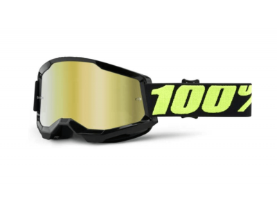 100% Strata 2 zjazdové okuliare Upsol / Mirror Gold Lens 