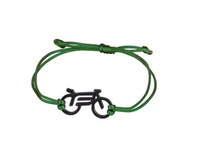FORCE Bike bracelet, black/green