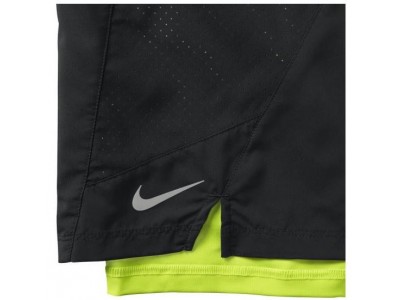 Nike 7&quot; Pursuit 2in1 férfi futónadrág, fekete/zöld