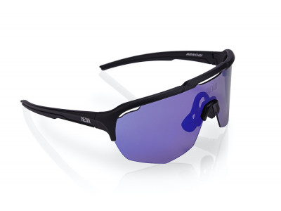 Neonowe okulary ROAD Czarne Mirrortronic Niebieskie