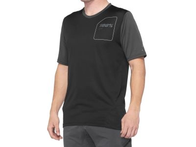 100% Ridecamp Jersey short sleeve, charcoal/black