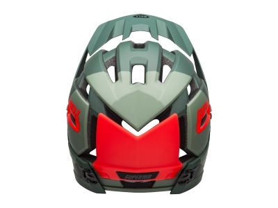 Bell Super Air R Spherical Helm, Mat/Glos Green/Infrared