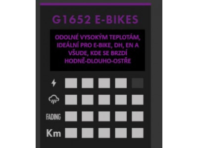 Galfer FD455 E-bike G1652 tárcsafék betét, organikus