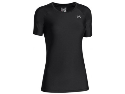Under Armor UA Heatgear Alpha women&#39;s functional T-shirt with cr. black sleeves