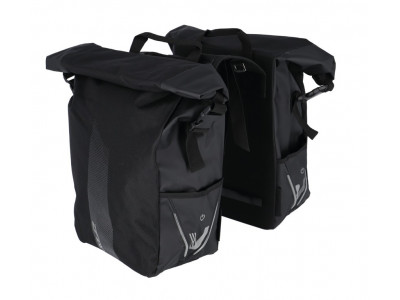 Podwójna torba XLC V-light Rolltop w kolorze czarnym