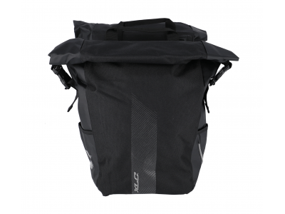 Podwójna torba XLC V-light Rolltop w kolorze czarnym