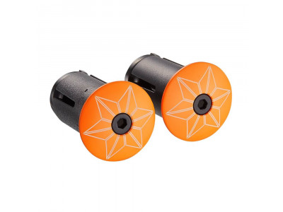 Supacaz Star Plugz Powder Coated handlebar plug Neon Orange