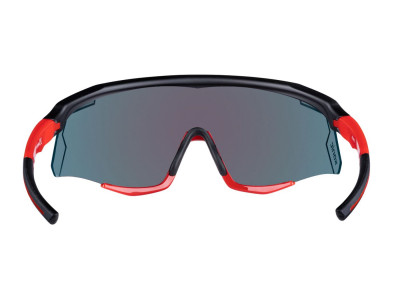 FORCE Sonic Brille, schwarz/rot, rote Spiegelgläser