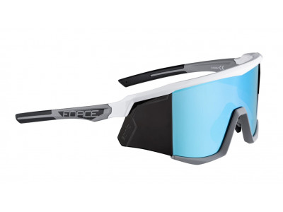 Force Sonic glasses, white/grey, blue mirror lenses