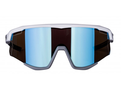 FORCE Sonic okuliare, biela/šedá, modré zrkadlové sklá