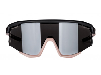 FORCE Sonic okulary, czarne/brązowe, srebrne soczewki lustrzane