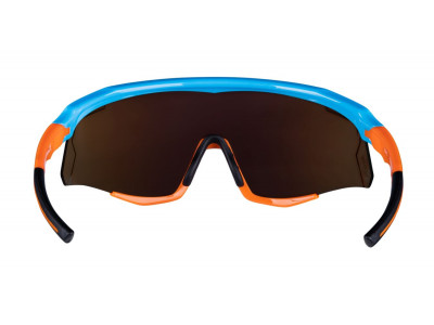 FORCE Sonic Brille, blau/orange, blaue verspiegelte Gläser