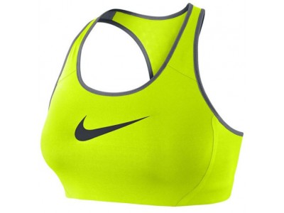 Damski biustonosz sportowy Nike Victory Shape w kolorze żółtym odblaskowym