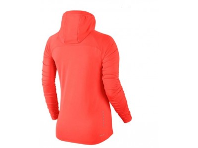 Nike Element women&#39;s running hoodie with a bright orange cap
