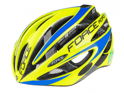 FORCE Road Pro Helm fluo/blau, 54 - 58 cm