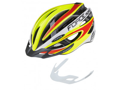 FORCE Road MTB helmet fluo/white/red