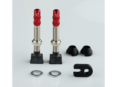 Effetto Mariposa Caffe tubeless valves, ball valve 40 mm, silver/red
