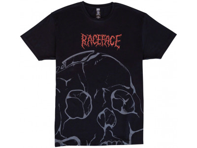 Race Face Skull pánske tričko krátky rukáv čierna 