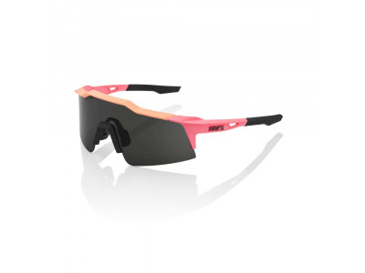 100 % Speedcraft SL-Brille, matt ausgewaschenes Neonrosa / Rauch