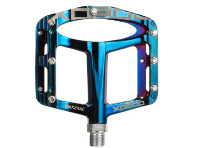Xpedo Spry+ platform pedals, blue ray