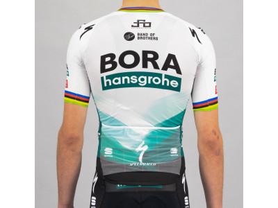 Sportful Bomber Bora Hansgrohe jersey, XXL, white/rainbow