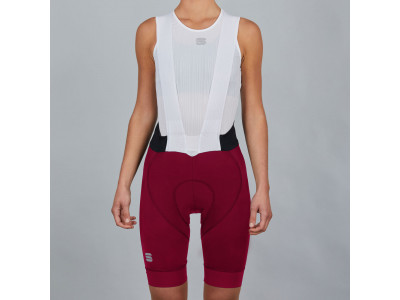 Sportful Bodyfit Ltd Damenshorts mit Hosenträgern, rot
