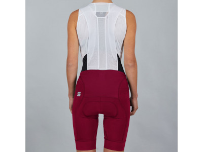 Pantaloni scurți de damă Sportful Bodyfit Ltd cu bretele, roșii