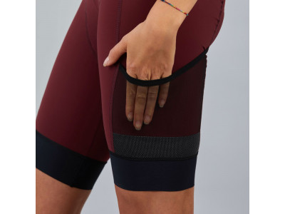 Sportful Supergiara women's bib shorts, dark red
