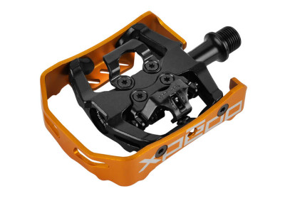 Xpedo Milo SPD pedals, black/orange