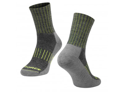 FORCE Arctic ponožky šedé/fluo vel. XL SM (36-41)