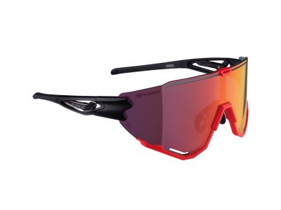 FORCE Creed szemüveg, fekete/piros/piros revo lencsék
