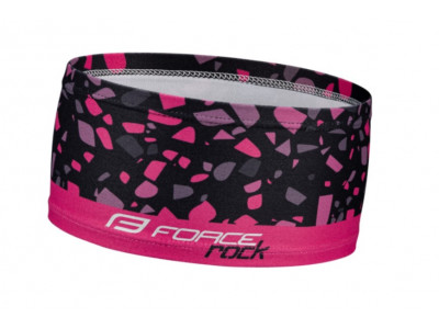 FORCE headband ROCK sport not narrowed, black-pink, UNI