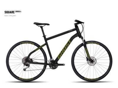 GHOST Square Cross 4 28&quot; (czarny/lime żółty), model 2016