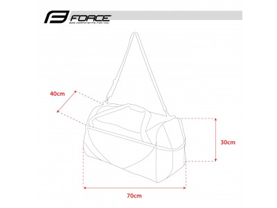 FORCE Sporttasche ACTION PLUS 80 l, schwarz und silber