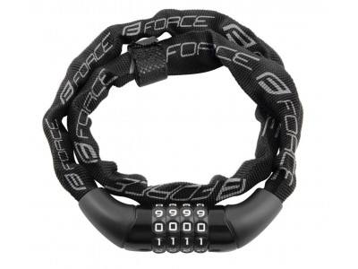 Force Chain zámek kódový 120 cm/4 mm černý