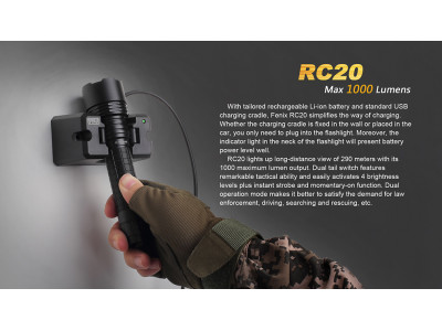 Fenix ​​RC20 rechargeable flashlight 