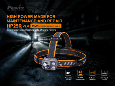 Fenix HP25R V2.0 nabíjateľná čelovka