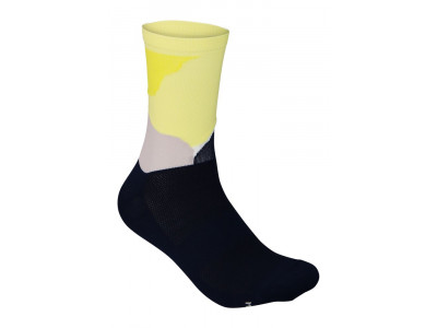 POC Essential Print socks, splashes multi sulfur yellow
