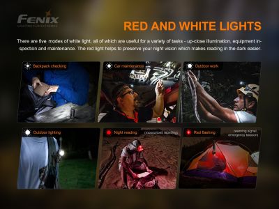 Fenix HM51R Ruby V2.0 wiederaufladbare Stirnlampe, 700 lm