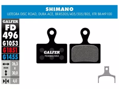Galfer FD496 Standard brzdové destičky pro Shimano, organické