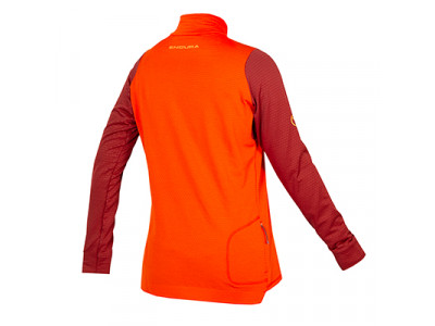Damska koszulka rowerowa Endura Singletrack Fleece, czerwono-pomarańczowa