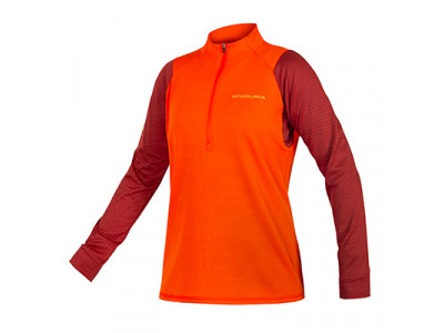 Endura Singletrack Fleece dámský dres, červená/oranžová