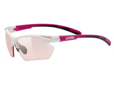 uvex Sportstyle 802 V small okuliare, biela/ružová, fotochromatické